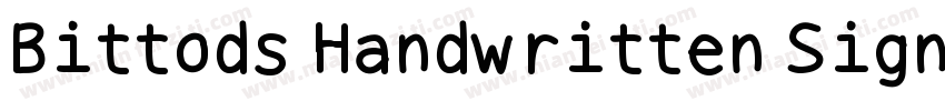 Bittods Handwritten Signature Font字体转换